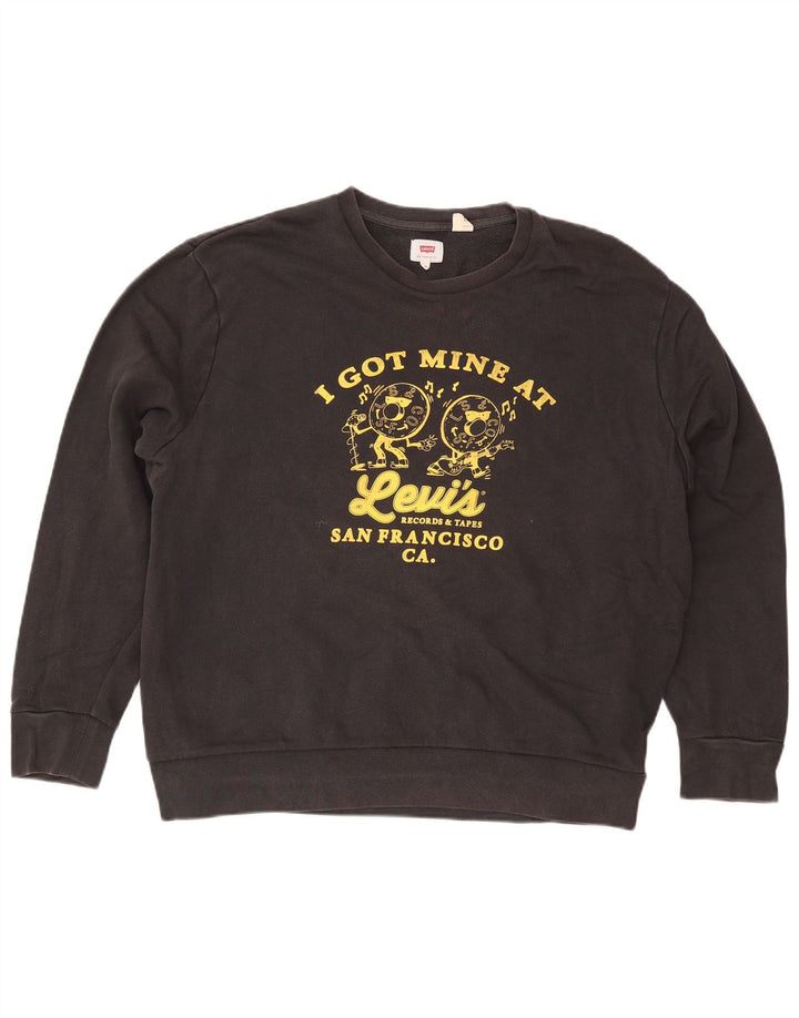Męska bluza Levi's z grafiką, 2XL, czarna, bawełniana