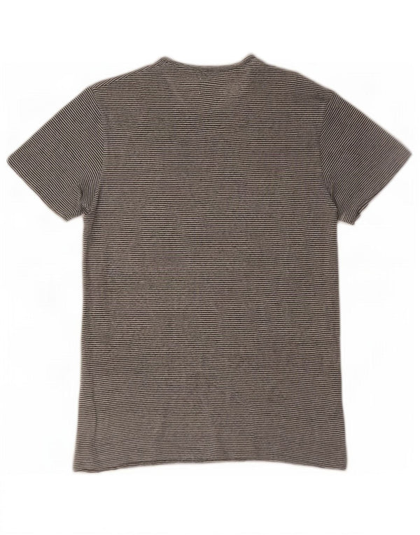 Męski T-shirt Zara, top w małe, białe paski