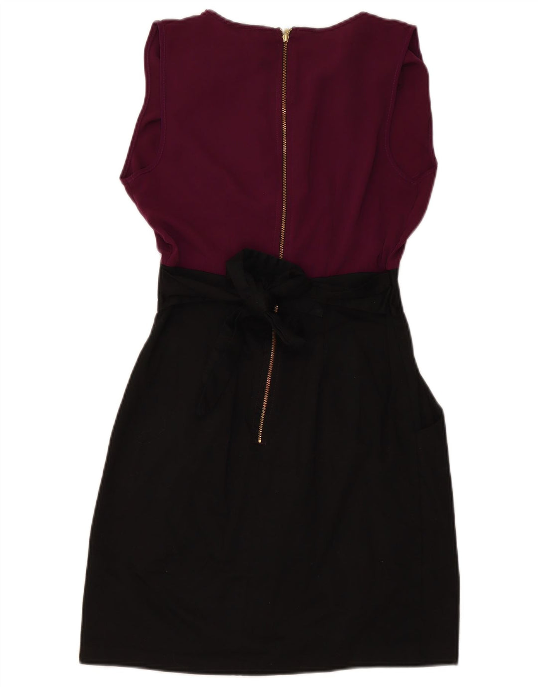 Damska sukienka płaszczowa bez rękawów CLOSET UK 10, mała, czarna, bawełniana w bloki kolorów