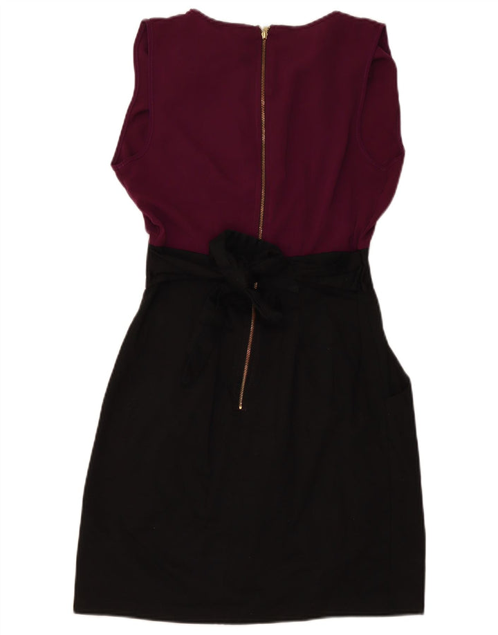 Damska sukienka płaszczowa bez rękawów CLOSET UK 10, mała, czarna, bawełniana w bloki kolorów