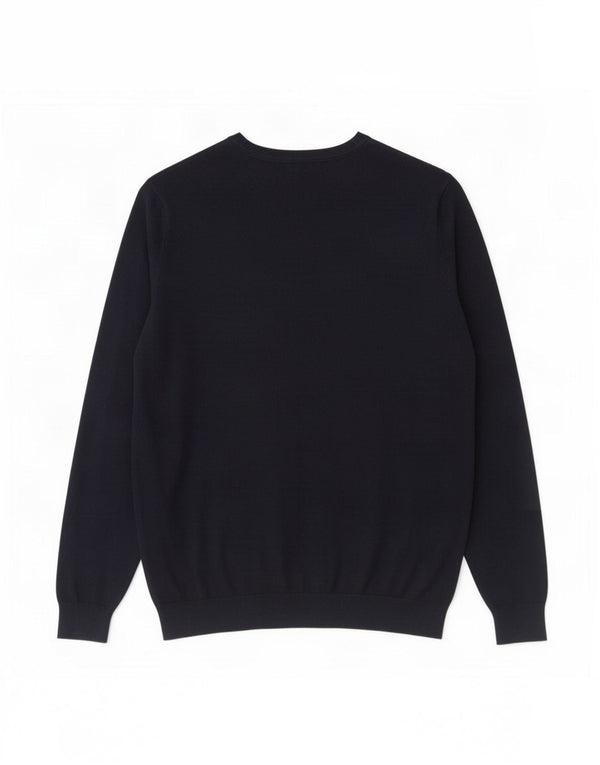Męski sweter z dekoltem w łódkę Zara, średni granatowy