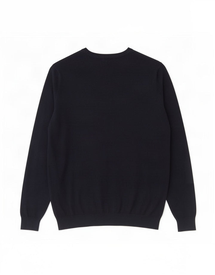 Męski sweter z dekoltem w łódkę Zara, średni granatowy