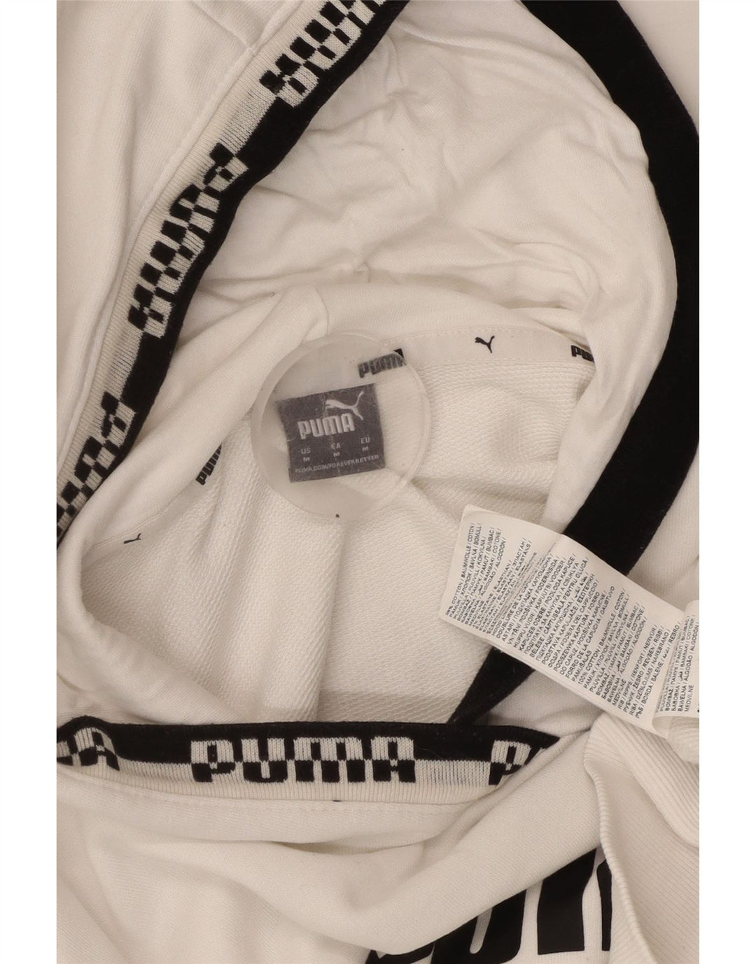 Damska bluza z kapturem PUMA UK 14, średnia biała bawełna