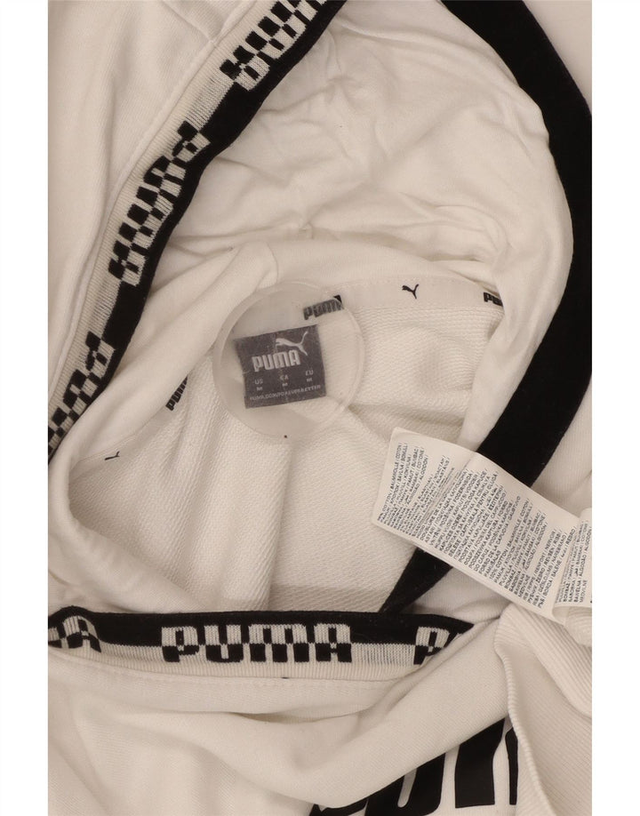 Damska bluza z kapturem PUMA UK 14, średnia biała bawełna