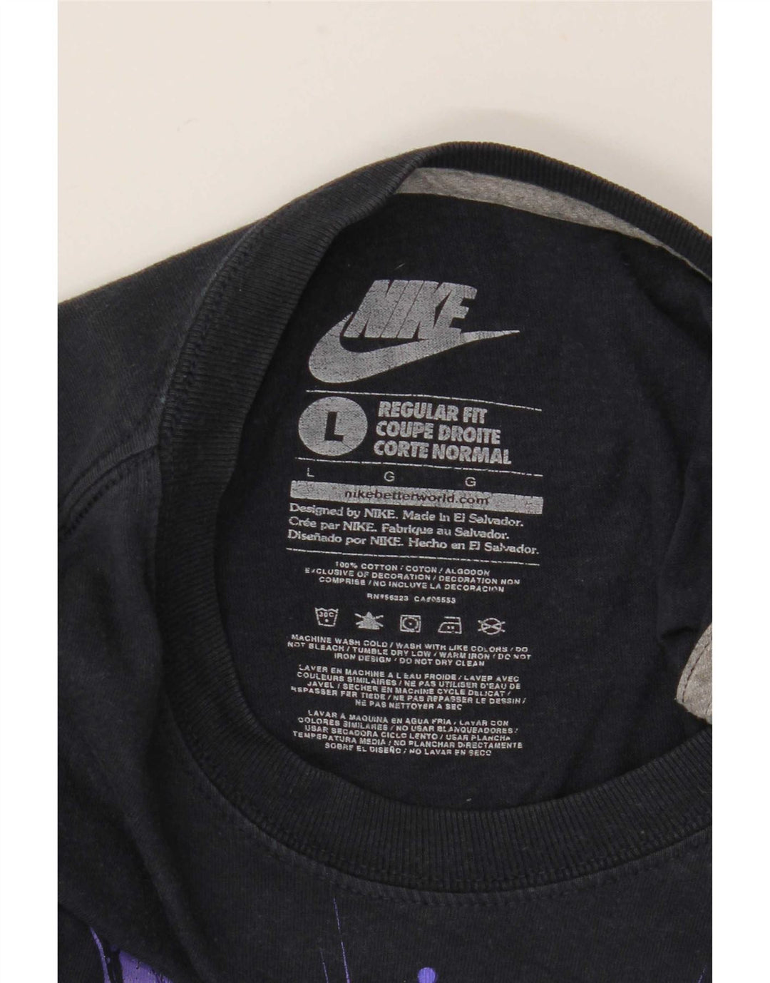 Męski T-shirt Nike o regularnym kroju z grafiką, duży, czarny, bawełniany
