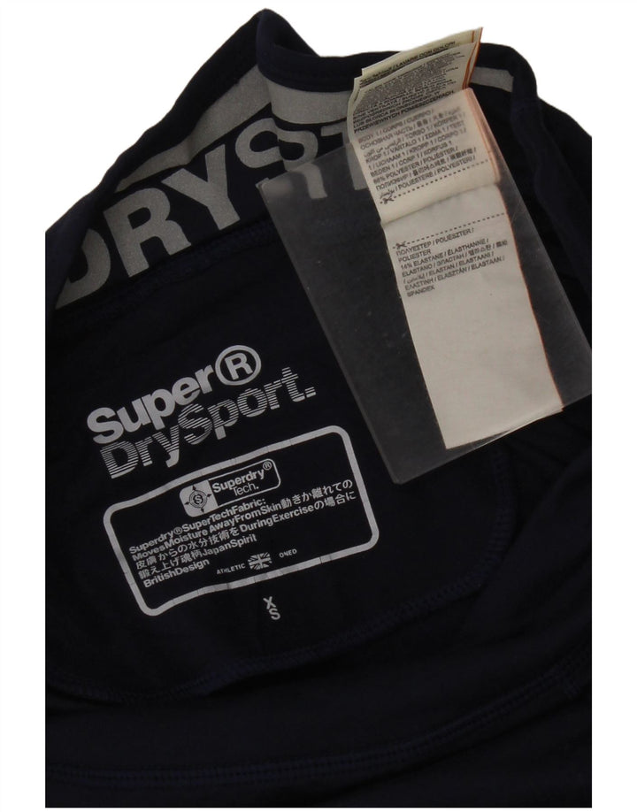 Damskie legginsy Superdry Graphic Capri UK 6 XS Granatowy poliester