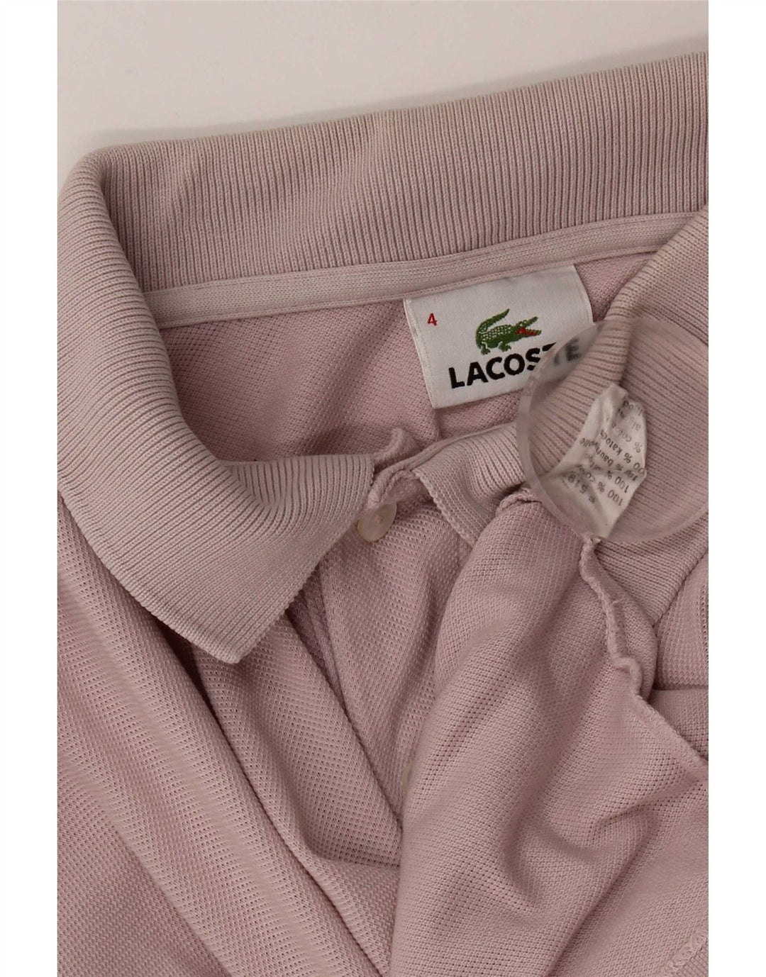 Męska koszulka polo Lacoste, rozmiar 4, średnia, różowa, bawełniana