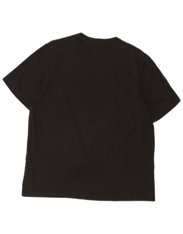 Adidas Męski T-shirt Top Duży Czarny Bawełniany