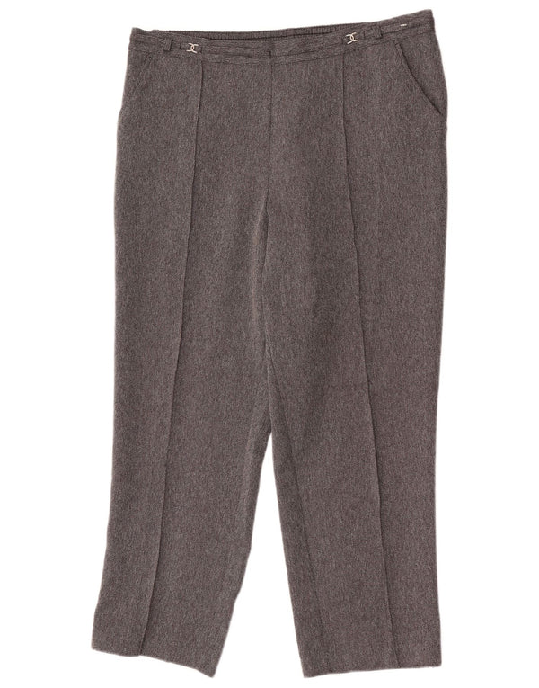 Spodnie damskie Marks & Spencer, proste, przycięte, UK 16, duże, W34, L25, szare
