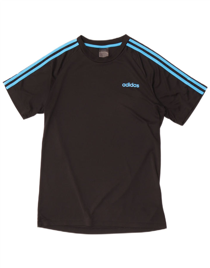 Męska koszulka ADIDAS Climalite Top, średni czarny poliester