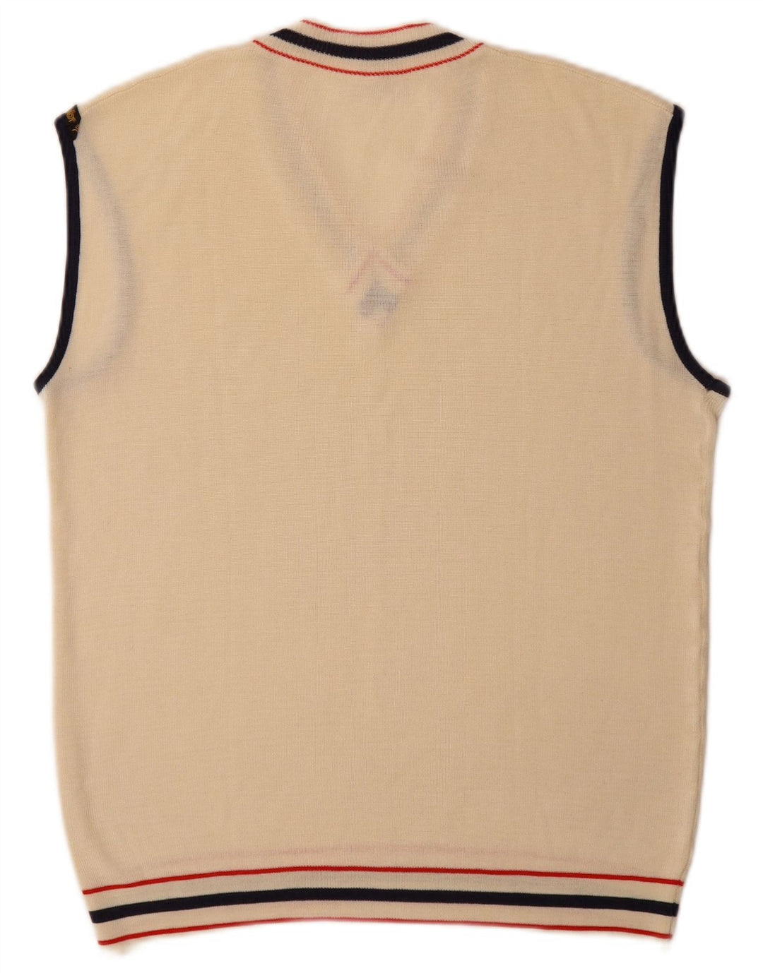 Podkoszulek męski w stylu vintage, kamizelka, mały, beżowy, akrylowy