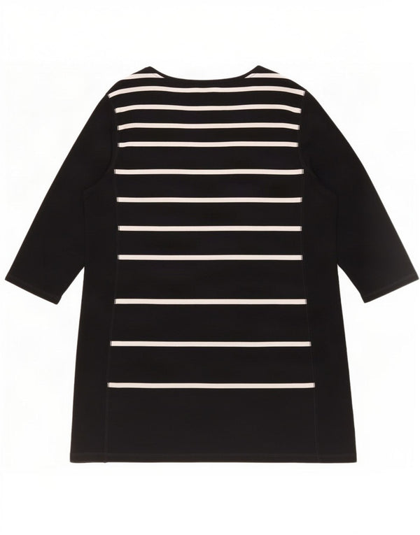 Marks & Spencer Damska sukienka sweterkowa z rękawem 3/4 UK 18 XL w czarne paski