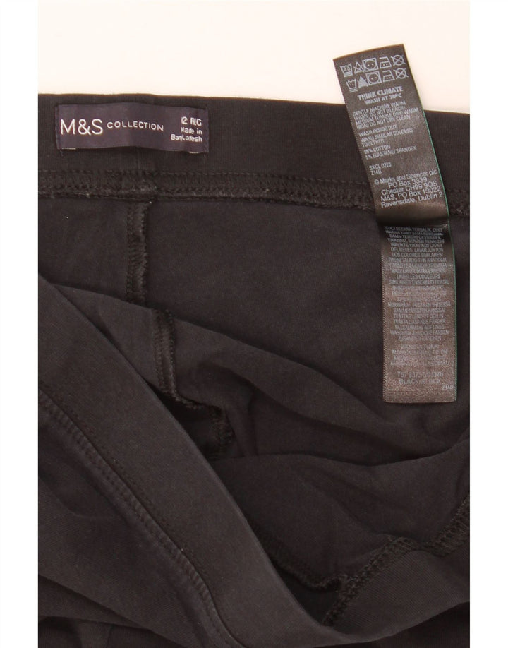 Legginsy damskie Marks & Spencer UK 12, średnie, czarne, bawełniane