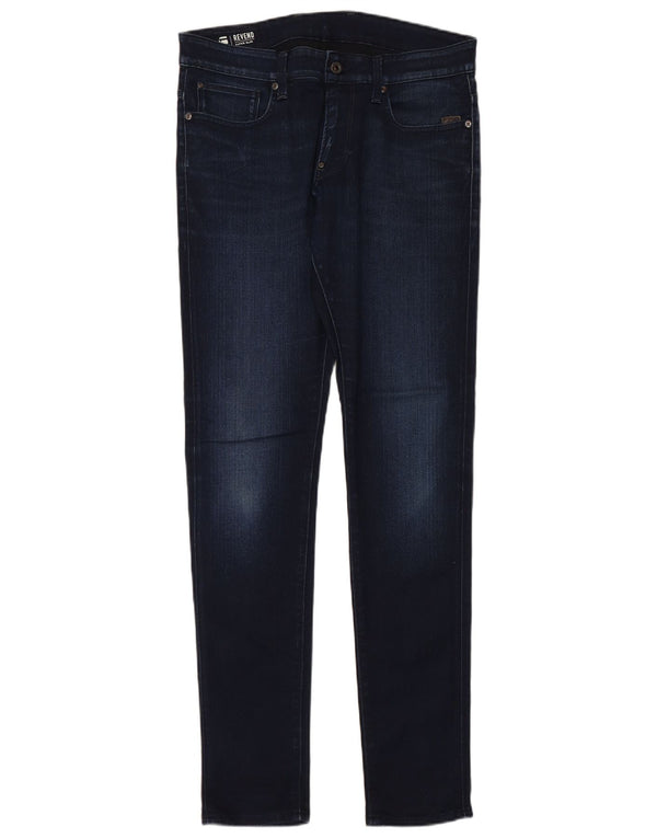G-STAR Męskie Revend Super Slim Jeansy W33 L34 Granatowa bawełna