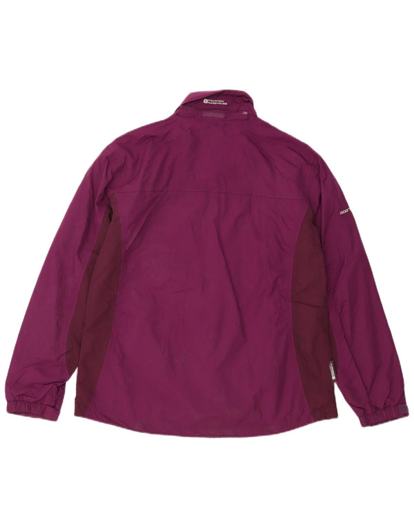 Damska kurtka przeciwdeszczowa Mountain Warehouse UK 16, duży, fioletowy nylon w bloki kolorów