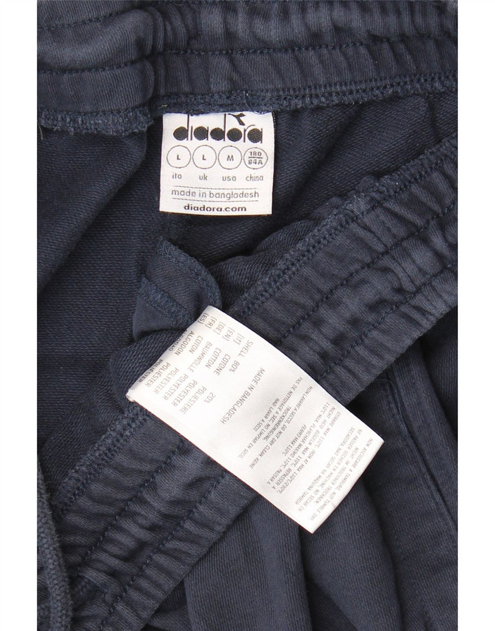 DIADORA Męskie spodnie dresowe Joggery duże granatowe bawełniane