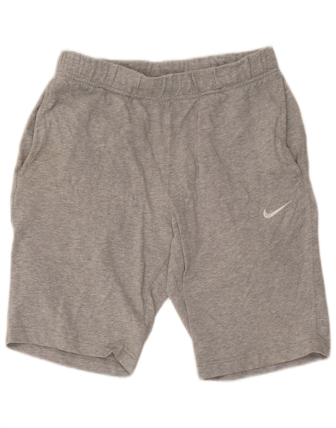Męskie spodenki codzienne Nike, małe, szare, z bawełny w plamki