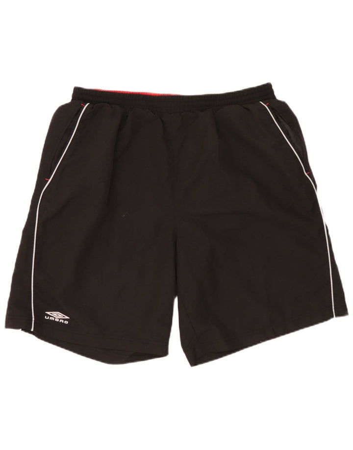 Męskie spodenki kąpielowe Umbro z grafiką 2XL, czarny poliester