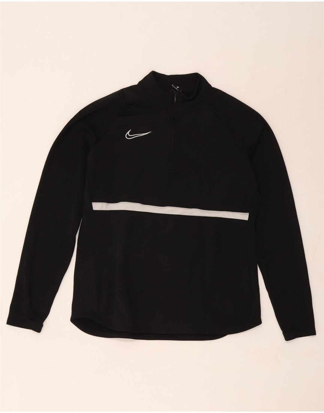 Męski dres Nike Dri Fit z zamkiem błyskawicznym na szyi i średnim czarnym kolorem