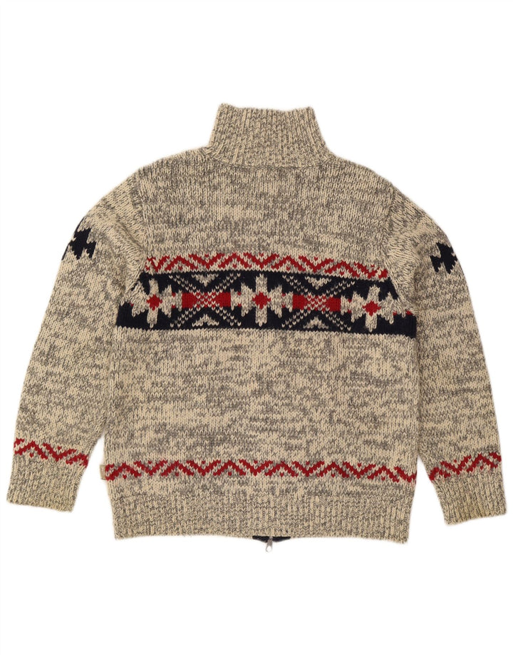 Męski sweter rozpinany Rifle, średnioszary, Fair Isle