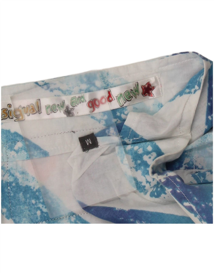 Damska bluzka z grafiką DESIGUAL UK 14 w średnie niebieskie paski