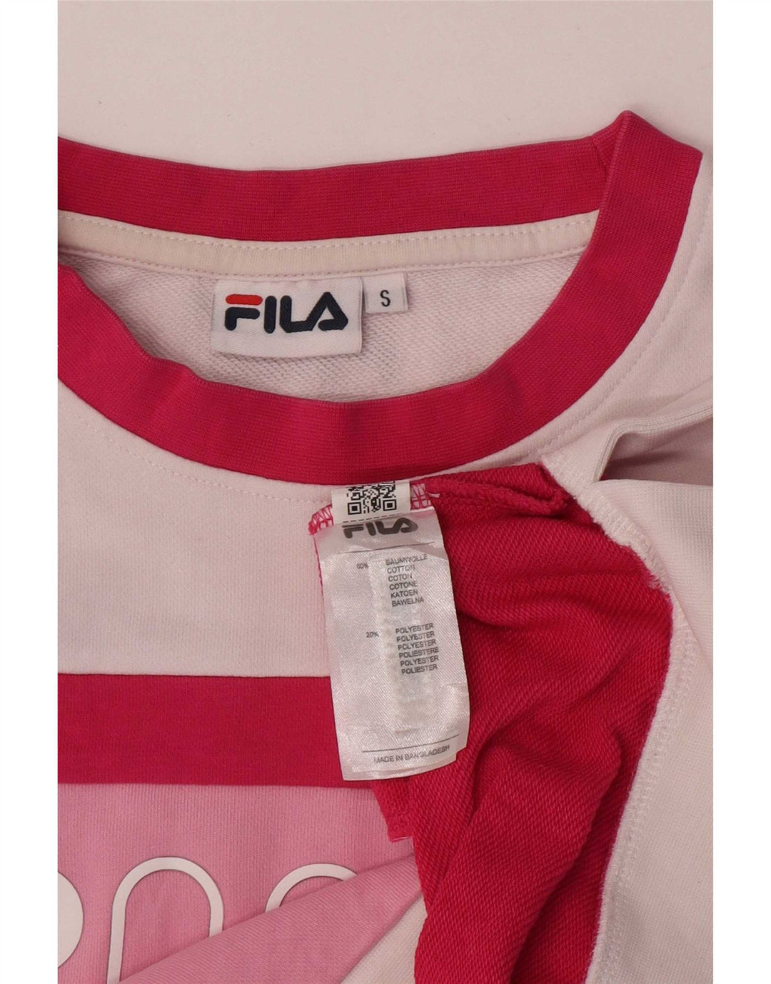 Damska bluza typu oversize Fila Crop Jumper UK 10 Small Pink Colorblock