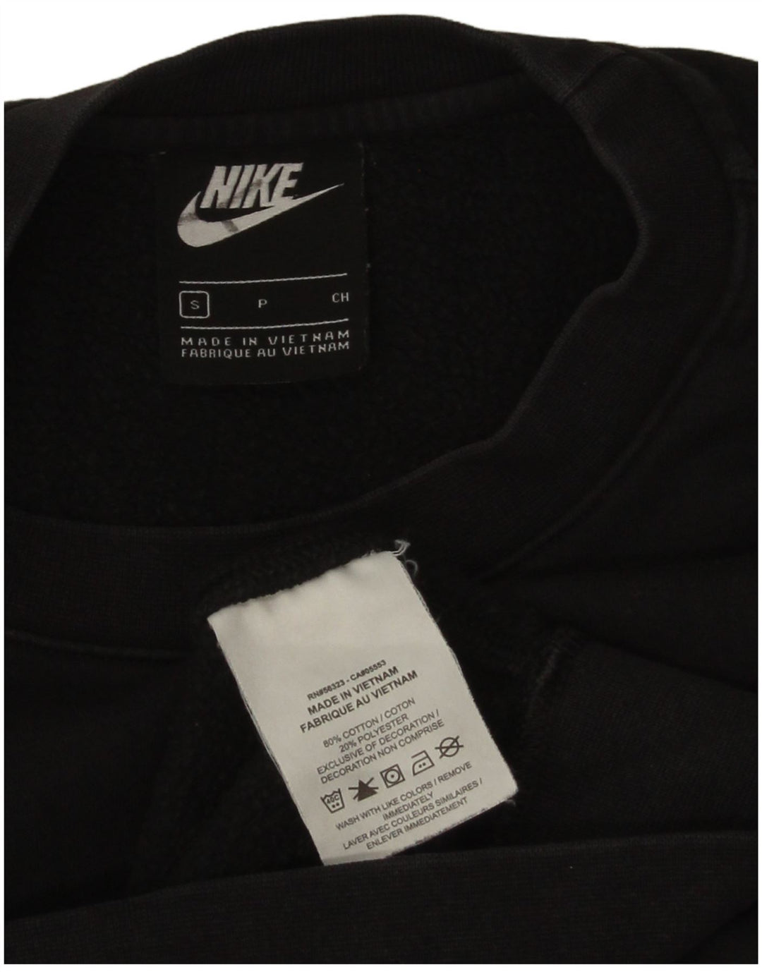 Męska bluza dresowa Nike o luźnym kroju, mała, czarna, bawełniana
