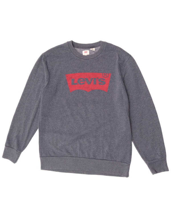 Męska bluza Levi's z grafiką XL, granatowa, bawełniana w cętki