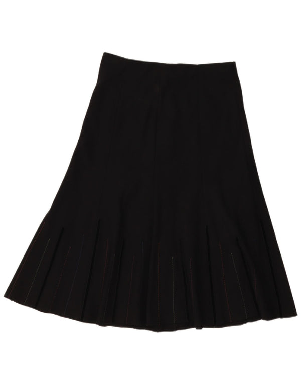 Marks & Spencer Damska spódnica w kształcie litery A UK 12 Medium W32 Czarny poliester