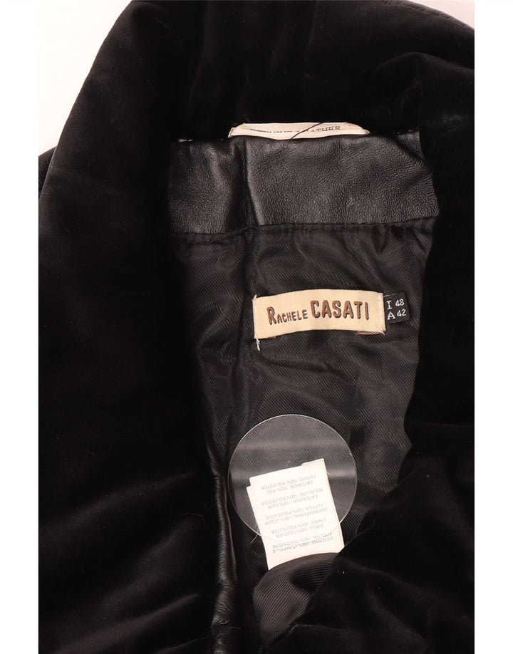Vintage damska kurtka skórzana IT 48 XL czarna
