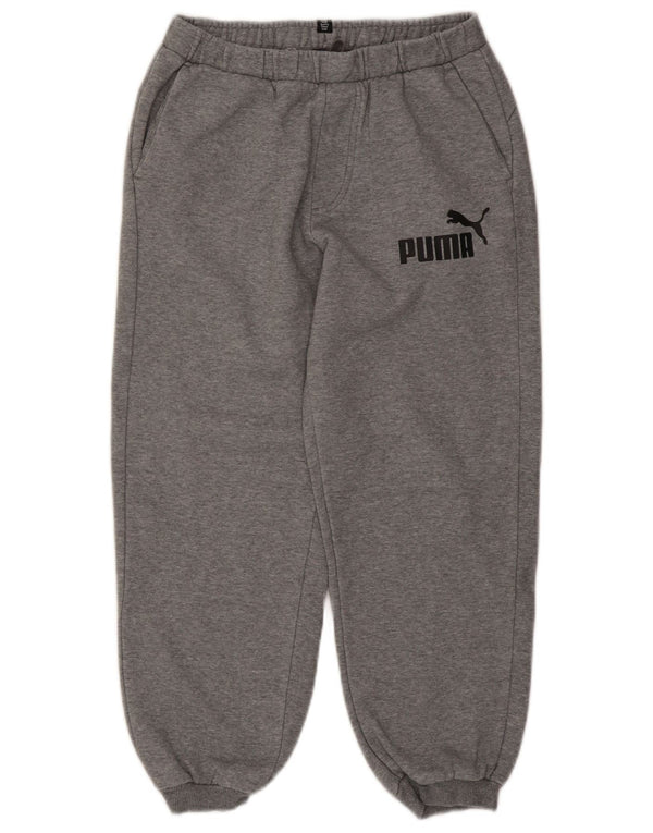 Chłopięce spodnie dresowe Puma z grafiką, 15-16 lat, szare nakrapiane