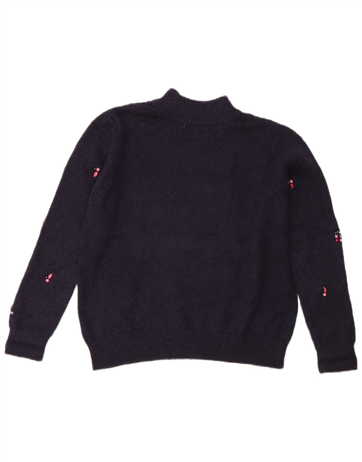 Marks & Spencer Damski sweter z golfem UK 12, średni granatowy