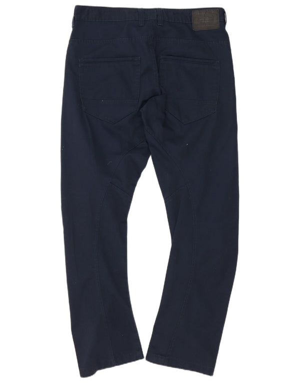 Męskie spodnie typu casual Jack & Jones Anti Fit W36 L34 Granatowa bawełna