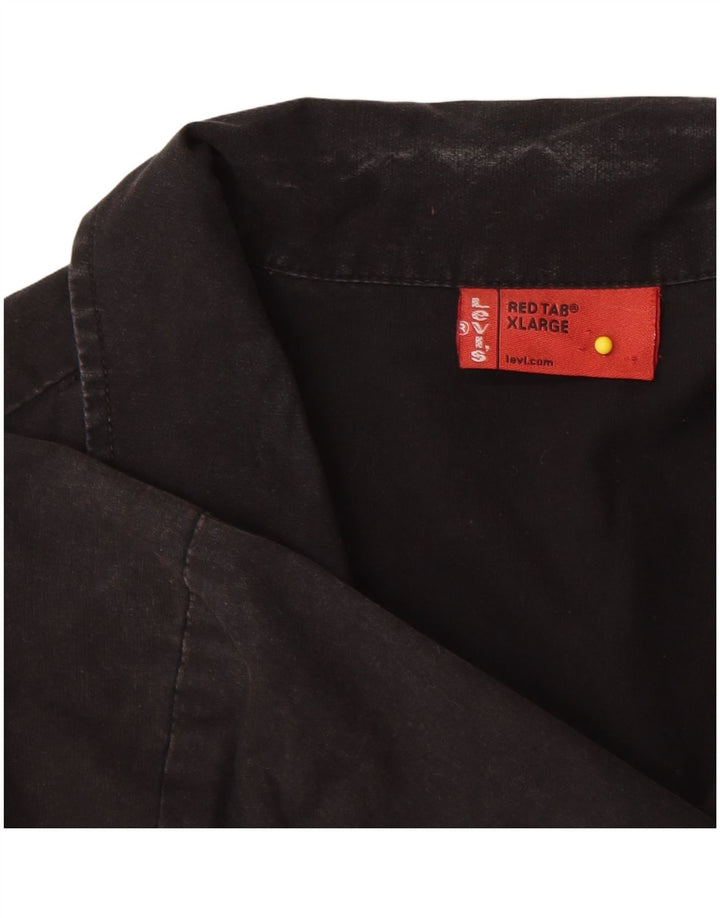 Męska koszula z krótkim rękawem Levi's z grafiką XL, czarna, bawełniana