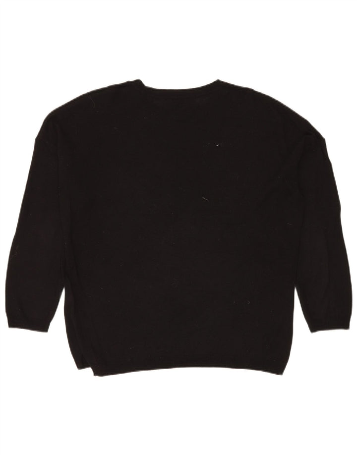 Sweter damski Marks & Spencer z okrągłym dekoltem, UK 14, średni czarny