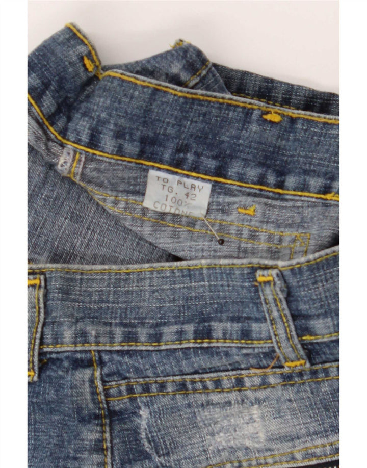 Vintage damska spódnica jeansowa w trudnej sytuacji IT 42 Medium W30 Blue