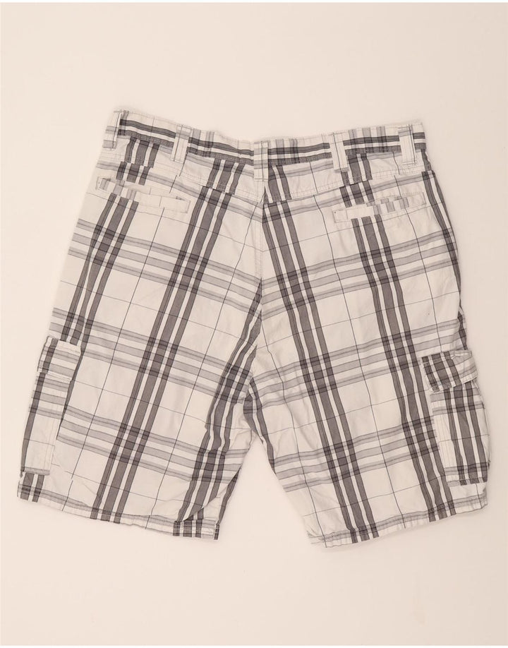WRANGLER Mens Cargo Shorts W36 Large White Check Cotton Vintage Wrangler and Second-Hand Wrangler from Messina Hembry 
