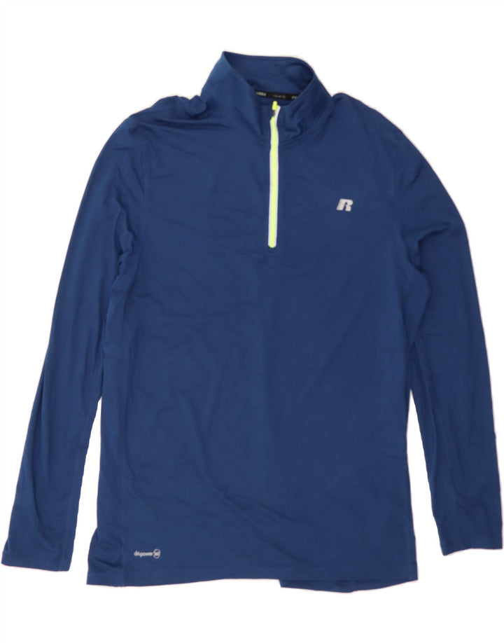 RUSSELL ATHLETIC Mens Pullover Tracksuit Top UK 42/44 Large Navy Blue Vintage Russell Athletic and Second-Hand Russell Athletic from Messina Hembry 