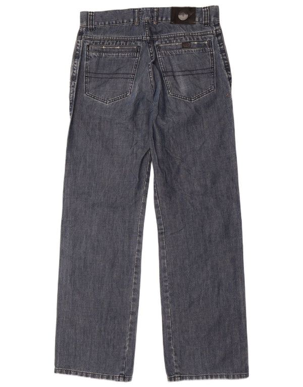 Męskie proste dżinsy Trussardi IT 48 Medium W32 L34 Niebieska bawełna