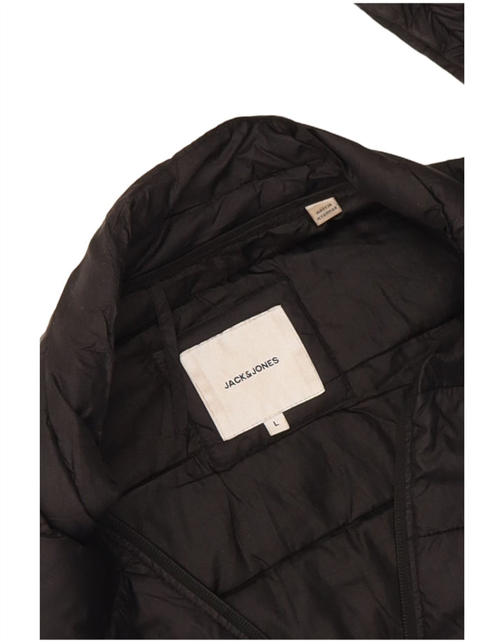 Męska ocieplana kurtka Jack & Jones UK 40, duża, czarna