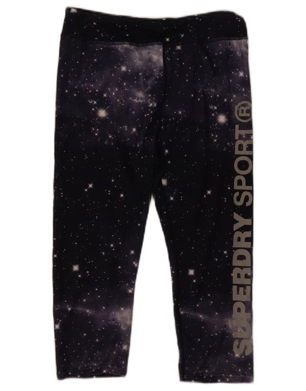 Damskie legginsy Superdry Graphic Capri UK 10 Small Black Tie Dye