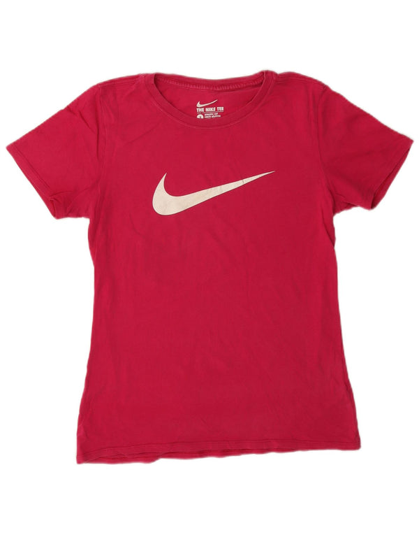 Damski T-shirt Nike Athletic Cut Graphic Top UK 10 Mały Różowy