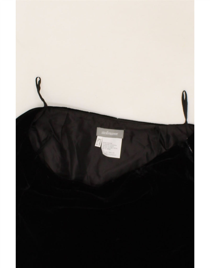 VINTAGE Womens Trumpet Skirt UK 16 Large W30  Black Viscose Vintage Vintage and Second-Hand Vintage from Messina Hembry 