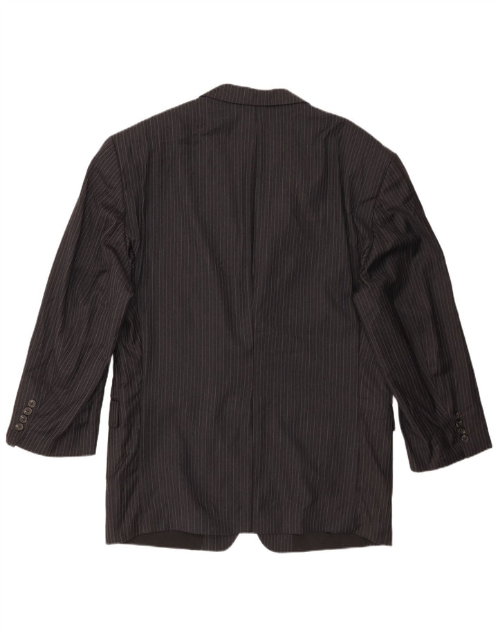 Ralph Lauren Męska marynarka zapinana na 2 guziki UK 42 XL Czarna wełniana w prążki