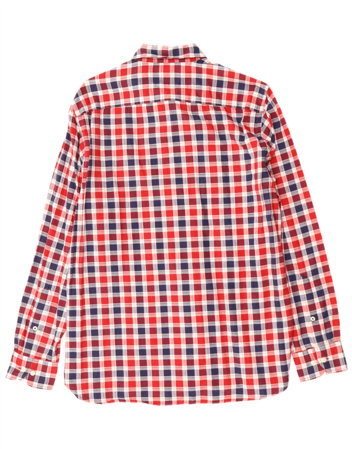Męska koszula o regularnym kroju TOMMY HILFIGER, bawełniana w kratkę, w kolorze średniej czerwieni