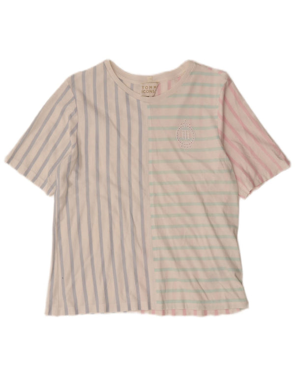 T-shirt damski Tommy Hilfiger Top UK 10 Small, wielobarwny, bawełniany w paski