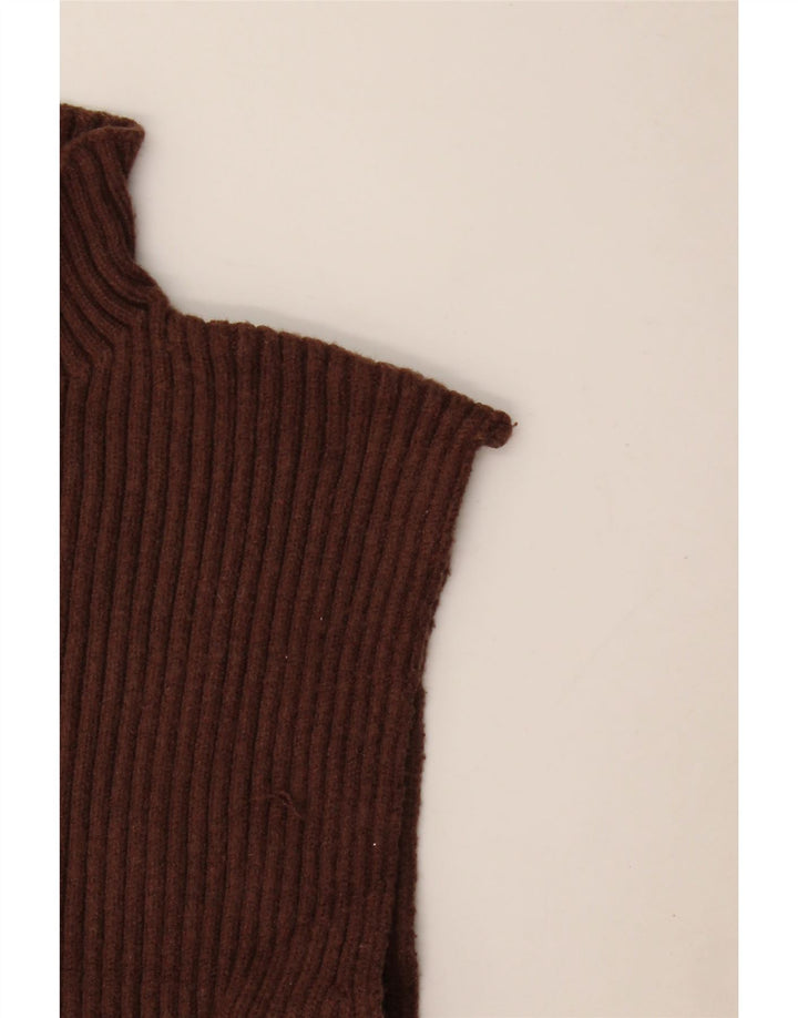 Damski krótki top Zara UK 8 Small Brown wiskoza