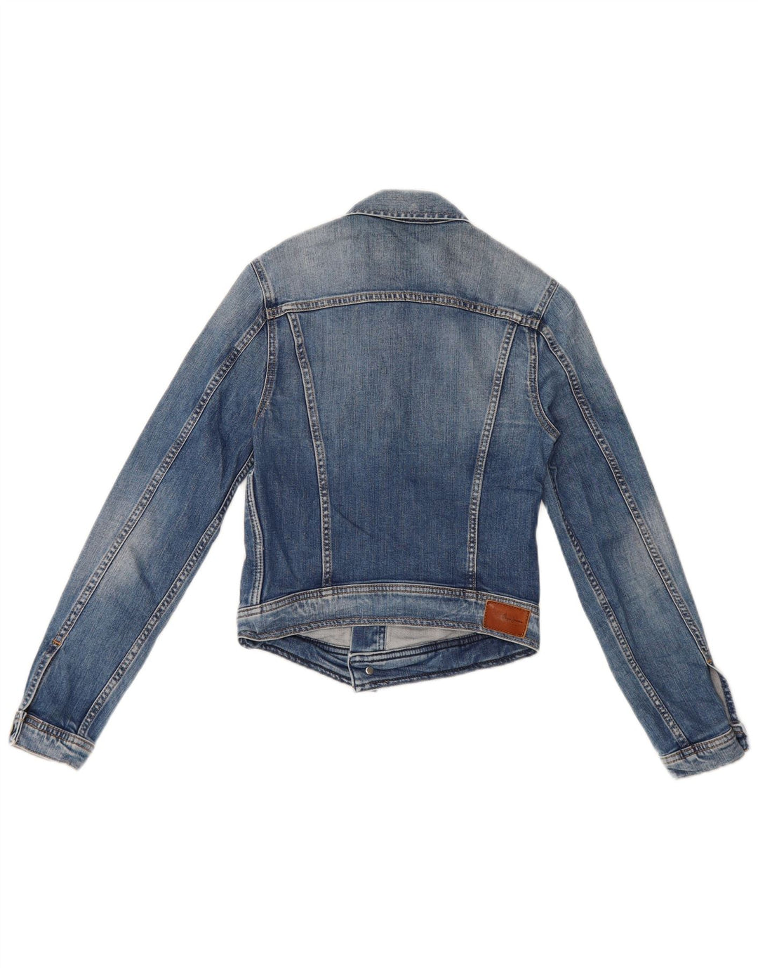 Damska kurtka jeansowa PEPE Jeans Crop UK 8, mała, niebieska bawełna