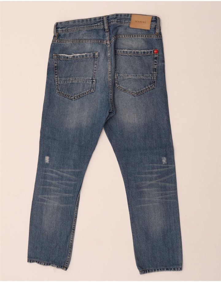 Damskie jeansy Iceberg w trudnej sytuacji W31 L26 Niebieskie
