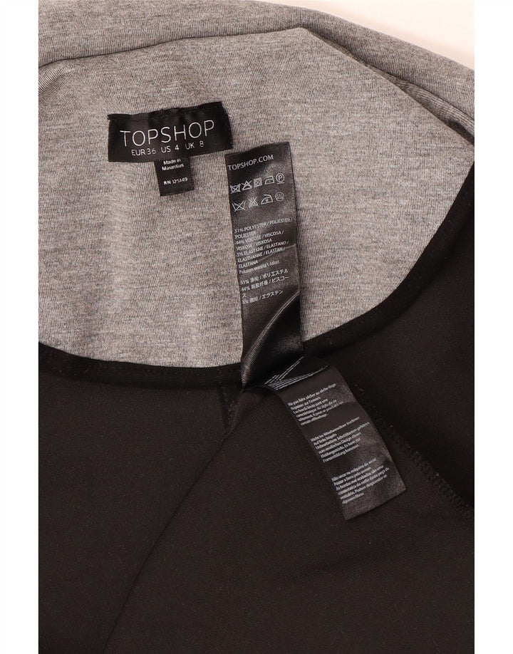 Damska kamizelka o przedłużonym kroju Topshop UK 8, mała, szary elastan
